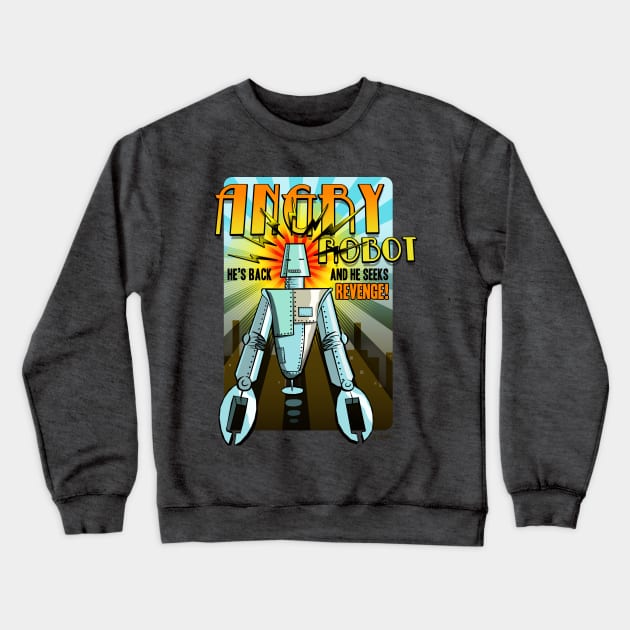 Angry Robot Crewneck Sweatshirt by OsFrontis